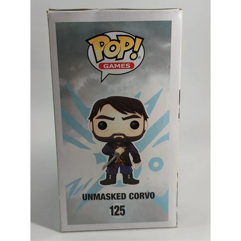 Funko Pop Games Dishonored Unmasked Corvo GameStop Vinyl Black Apparel Red